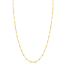 ZINZI Gold Plated Sterling Silver Snake Chain Necklace with Square Cut Chains and 40 Refined Shiny Beads (2,5mm width) 43-45cm ZIC2471G