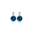 10mm ZINZI Sterling Silver Earrings Pendants Pearl Blue ZICH266B (excl. hoop earrings)