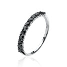 ZINZI Sterling Silver Ring Black ZIR827Z