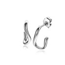 16mm ZINZI silver smooth organic-shaped stud earrings ZIO2656
