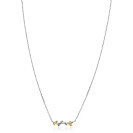 ZINZI zlv.collier met takje bicolor 42/44cm