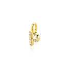 ZINZI zlv. hanger gg.verg.letter P bezet met zirconia's