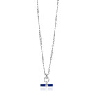 ZINZI Sterling Silver Necklace with Trendy Toggle Clasp Pendant in Lapis Lazuli 43-45cm ZIC2478
