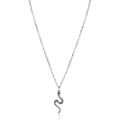 ZINZI zlv. collier met hanger slang met zirc.ogen