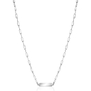 ZINZI Sterling Silver Chain Necklace with Beads and 3 Shiny Heart Charms 17-20cm ZIC2531