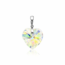 ZINZI Sterling Silver Heart Pendant Swarovski White ZIH903