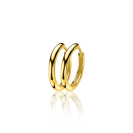 17mm ZINZI Sterling Silver Gold Plated Hoop Earrings 17x2mm ZIO402G