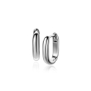 14.5mm ZINZI silver hoops in oval shape with round tube 3mm wide ZIO2603