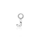 ZINZI Sterling Silver Letter Earrings Pendant J price per piece ZICH2144J (excl. hoop earrings)