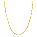 ZINZI Gold Plated Sterling Silver Multi-Chain Necklace with Curb and Paperclip Chains 2.7mm width 43-45cm ZIC2468G