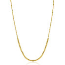 ZINZI gold plated silver jasseron necklace with bead links (2.5mm wide) in the middle 40-45cm ZIC2640G