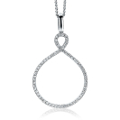 ZINZI Sterling Silver Infinity Pendant White ZIH1893