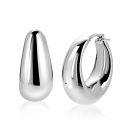 ZINZI zlv. oorringen ovaal aflopend 31x14mm