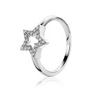 ZINZI Sterling Silver Ring Star White ZIR1242