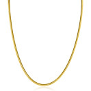ZINZI Gold Plated Sterling Silver Snake Chain Necklace 45cm 2.5mm width ZIC2401G