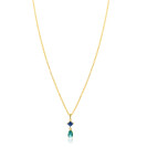 ZINZI zlv.collier gg.verg.hanger peer aqua/VK blauw