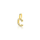 ZINZI zlv. hanger gg.verg.letter C bezet met zirconia's