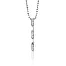 26mm ZINZI Sterling Silver Pendant Bar White Zirconias ZIH1958