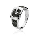 ZINZI Sterling Silver Ring Black ZIR682Z
