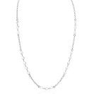 ZINZI zlv. collier met gladde ronde plaatjes