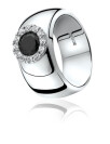 ZINZI Sterling Silver Ring Black ZIR665Z