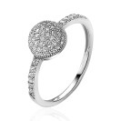 ZINZI Sterling Silver Ring Bead 8mm White Zirconias ZIR1113