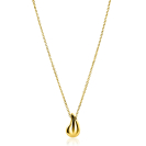 ZINZI gold plated silver jasseron necklace 42-45cm with organically shaped pendant 18mm ZIC2636G