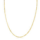 42cm ZINZI Gold Plated Sterling Silver Figaro Necklace ZILC-F42G