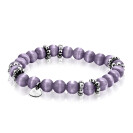 ZINZI Sterling Silver Bracelet Purple Cat's Eye ZIA932P
