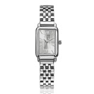 ZINZI Small Elegance Watch Silver Sunray Dial and Rectangular Case Stainless Steel Chain Strap 22mm  ZIW2802