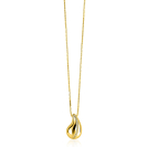 ZINZI zlv.collier gg.verg.druppel hanger met zirconia's