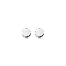 6mm ZINZI Sterling Silver Stud Earrings Shiny Round ZIO1376