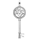 ZINZI Sterling Silver Pendant Key White ZIH636Z