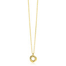 ZINZI zlv. gg.verg.collier hanger 3 ringen in elkaar
