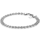 ZINZI Sterling Silver Luxurious Chain Bracelet Rolex-style width 5mm ZIA1997