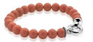 ZINZI Sterling Silver Pearl Bracelet Orange with Clasp 20cm ZIA401K-S