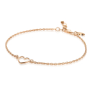 ZINZI Rose Gold Plated Sterling Silver Bracelet Open Heart ZIA1420R