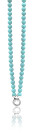 ZINZI Necklace with Turquoise Pearls Sterling Silver Clasp ZIC401T-S