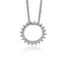 18mm ZINZI Sterling Silver Pendant Sun White ZIH1883