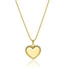 21mm ZINZI gold plated silver heart pendant with pearl rim for engraving ZIH2653G (without chain)
