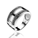 ZINZI Sterling Silver Ring Black ZIR1078Z