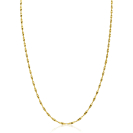 ZINZI gold plated silver necklace with sparkling twisted links 1.9mm wide 43-45cm ZIC2585G
