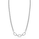ZINZI Sterling Silver Chain Necklace with 3 Large Oval Chains 40-45cm ZIC2419