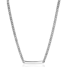 ZINZI Sterling Silver Curb Chain Necklace with Bar width 4mm 40-45cm ZIC2271