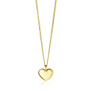 15mm ZINZI gold plated silver smooth heart pendant for engraving ZIH2346G15 (without chain)