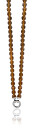 ZINZI Beads Necklace Brown with Sterling Silver Clasp ZIC401BB-S
