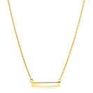 ZINZI Gold Plated Sterling Silver Necklace 45cm with Shiny Plate to Engrave ZIC2344G