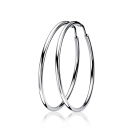 35mm ZINZI Sterling Silver Hoop Earrings 35x2mm ZIO435