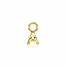 ZINZI Gold Plated Letter Earrings Pendant A price per piece ZICH2145A (excl. hoop earrings)