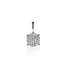 ZINZI Sterling Silver Pendant Round White ZIH2074
